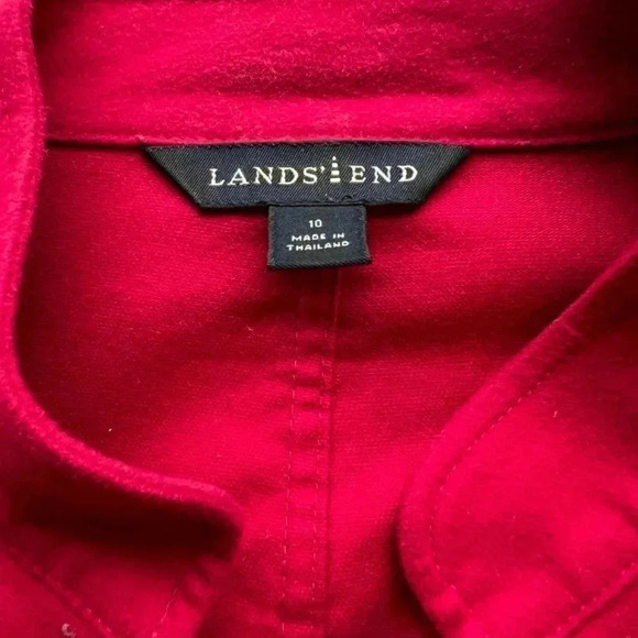 Lands' End Fleece Blazer Raspberry Size 10 - Picture 6 of 11